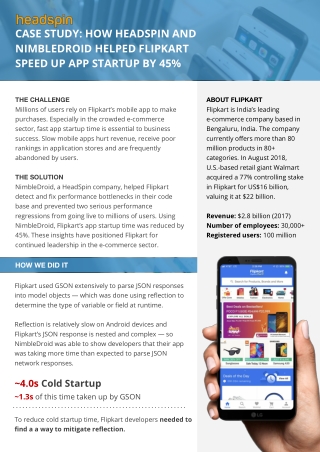 HOW HEADSPIN AND NIMBLEDROID HELPED FLIPKART SPEED UP APP STARTUP BY 45%