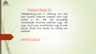 Persian Rugs NJ  1800getarug.com