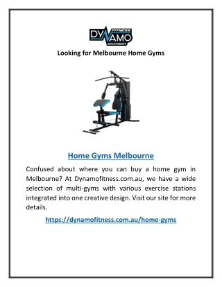 Looking for Melbourne Home Gyms