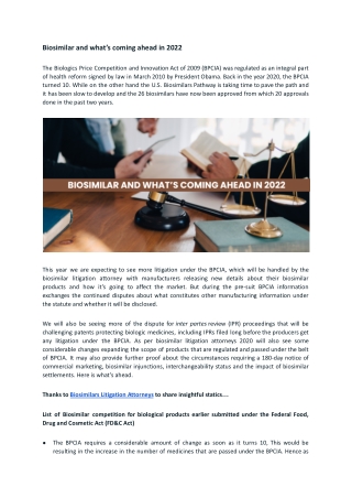 Biosimilar and what’s coming ahead in 2022.docx
