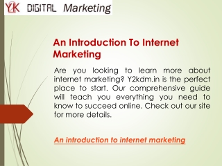 An Introduction To Internet Marketing  Y2kdm.in