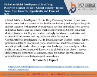 Get deep insights of Artificial Intelligence (AI) in Drug Discovery Market