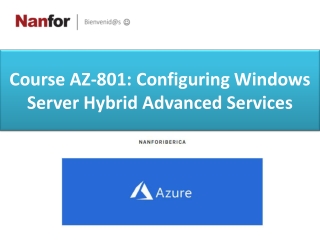 Course AZ-801 Configuring Windows Server Hybrid Advanced Services