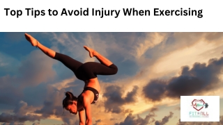 Top Tips to Avoid Injury When Exercising