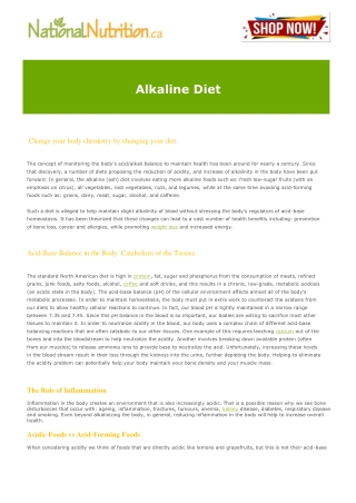 Alkaline Diet