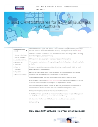 Crm software in australia
