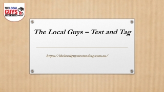 Test and Tag Gold Coast | Thelocalguystestandtag.com.au