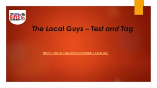 Test and Tag Services Melbourne | Thelocalguystestandtag.com.au
