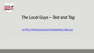 Test Tag Perth | Thelocalguystestandtag.com.au