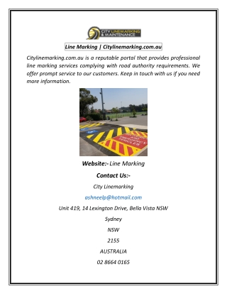 Line Marking  Citylinemarking.com