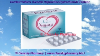 Everlast Tablets (Generic Dapoxetine Hydrochloride Tablets)