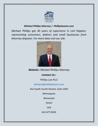 Michael Phillips Attorney   Phillipslawmn