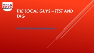 Testing and Tagging Brisbane | The Local Guys Test and Tag