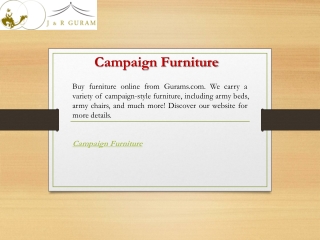 Campaign Furniture  Gurams.com