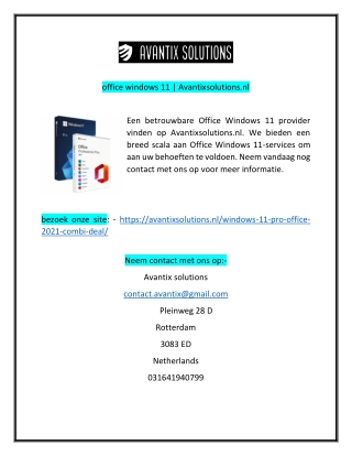 office windows 11 Avantixsolutionsnl