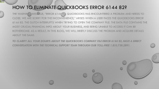 A proper guide to resolve QuickBooks error 6144 82