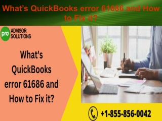 What’s QuickBooks error 61686 and How to Fix it