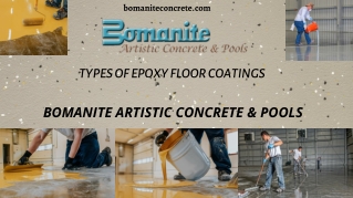 Types of Epoxy Floor Coatings - Bomanite Artistic Concrete _ Pools