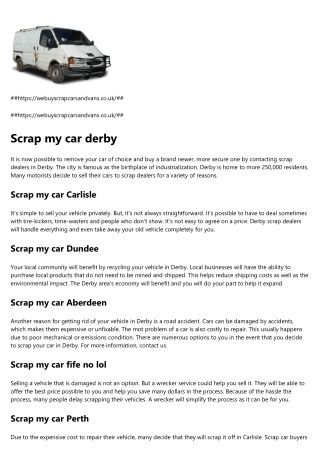 Scrap my car London