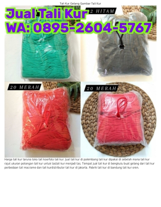 08ᑫ5–2604–5767 (WA) Tutorial Tas Tali Kur Model Zigzag Tali Kur Polisi
