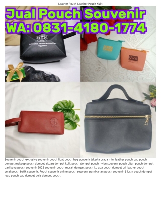 O8Зl~4l8O~l774 (WA) Souvenir Pouch Blacu Murah Leather Pouch Kulit
