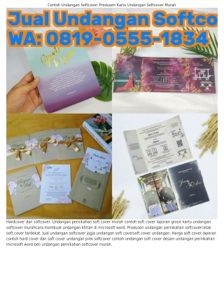 Ô8Iᑫ-Ô555-I83Կ (WA) Harga Kartu Undangan Softcover Perbedaan Hardcover Dan Softc