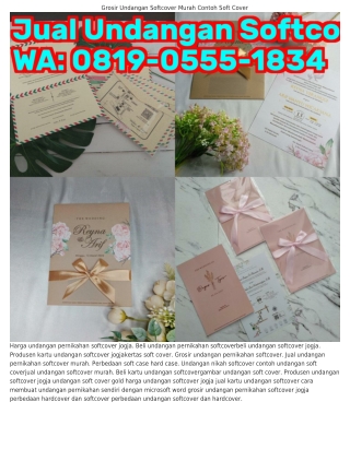 Ö8I9~Ö555~I8ᣮㄐ (WA) Hardcover Dan Softcover Perbedaan Undangan Soft Cover Dan Ha