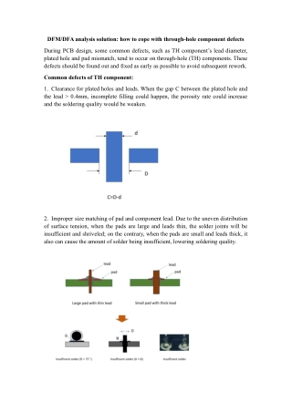 DFM/DFA analysis solution: how to cope with through-hole component defects