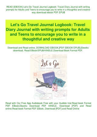 READ [EBOOK] Let's Go Travel Journal Logbook Travel Diary Journal with writing prompts for Adults an