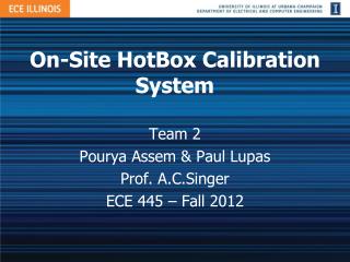 On-Site HotBox Calibration System