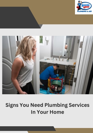 Signs You Need Plumbing Services In Your Home