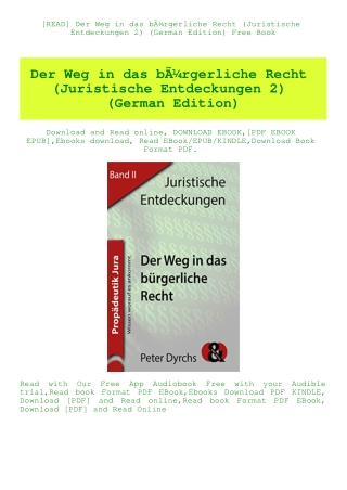 [READ] Der Weg in das bÃƒÂ¼rgerliche Recht (Juristische Entdeckungen 2) (German Edition) Free Book