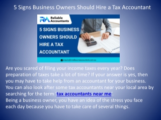 5 Signs Business Owners Should Hire a Tax Accountant