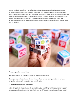 Attract Customers Using Social Media Marketing.
