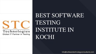 No. 1 Software Testing Institute in Kochi
