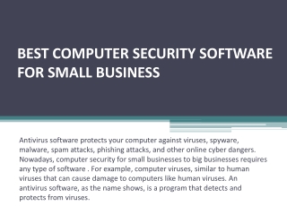 Computer Security Software for Small Busniess-Esure.Ai