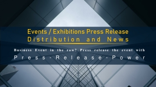 EVENT PRESS RELEASE SERVICES