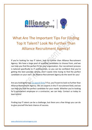 cio search firms