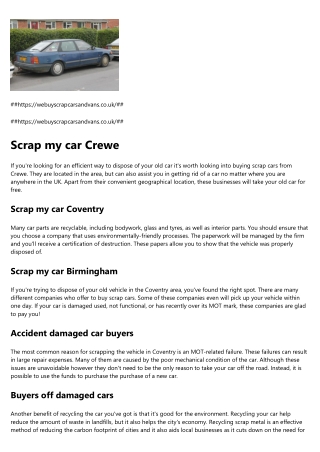 Sell my accident damaged car