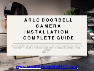 Arlo Doorbell Camera Installation  Complete Guide