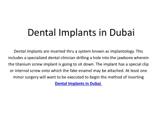 Dental Implants Dubai