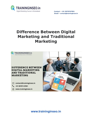 Difference Between Digital Marketing and Traditional Marketing