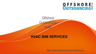 HVAC BIM Services - Offshore Outsourcing India