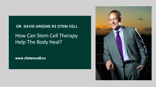 How Can Stem Cell Therapy Help The Body Heal | Dr. David Greene R3 Stem Cell
