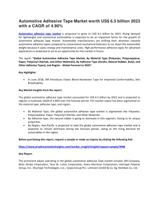 Automotive Adhesive Tape Market