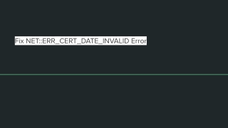 Fix NET__ERR_CERT_DATE_INVALID Error