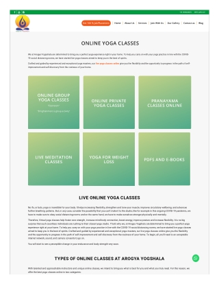 ONLINE YOGA CLASSES