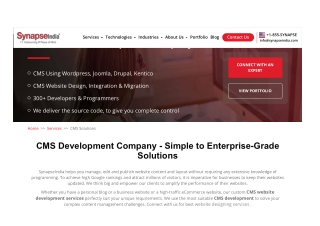 Top-notch CMS Development Services SynapseIndia