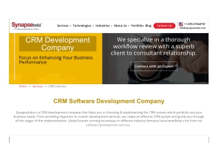 CRM Software Development Company Custom CRM Solutions