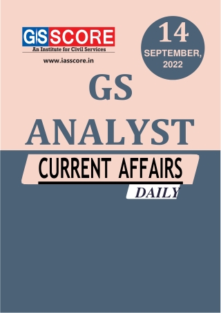 Daily Current affairs, 14 SEPTEMBER, 2022